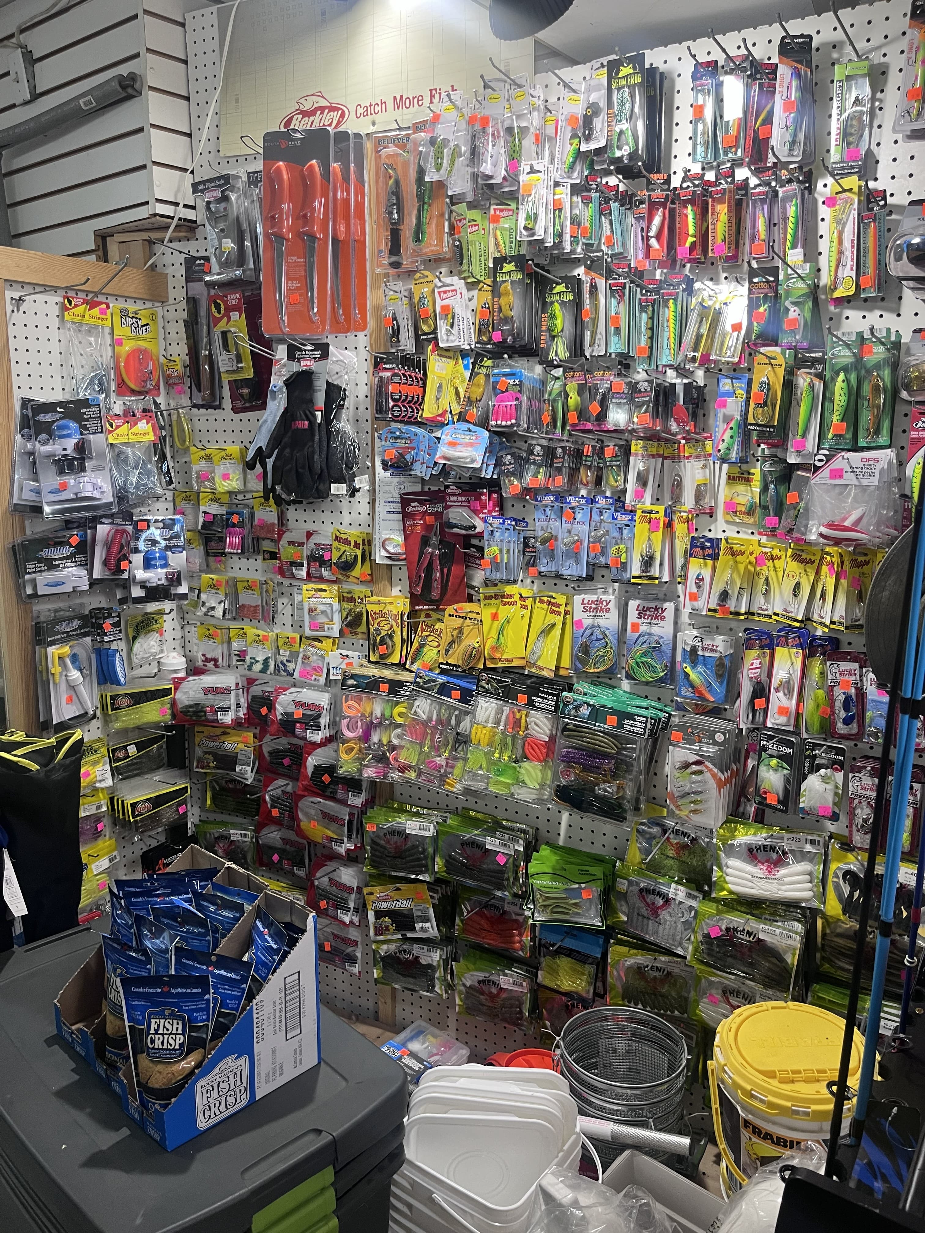 Fishing and outdoor supplies near the river